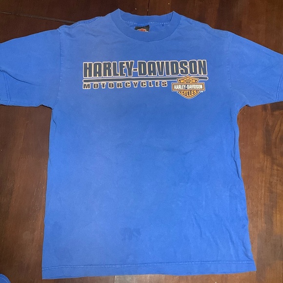 Blue Harley Davidson Las Vegas T-Shirt - Picture 2 of 5